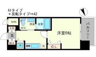 エスリード谷町六丁目の物件間取画像